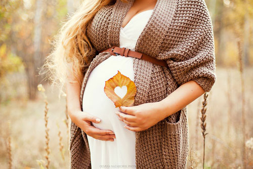 Фотосессия беременных осенью 2
