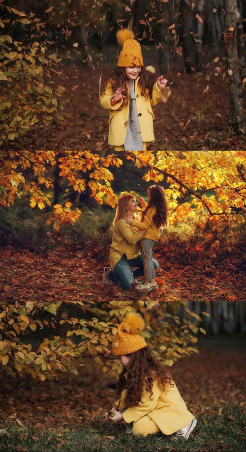 идеи для семейной фотосессии на природе осенью в лесу 7