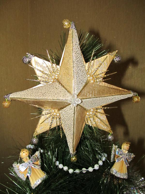 поделка рождественская вифлеемская звезда своими руками 2