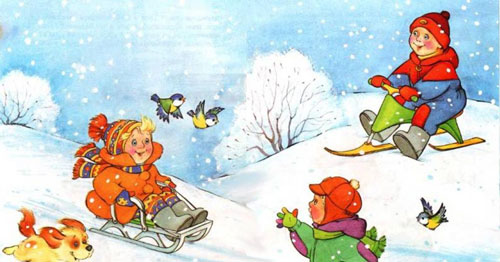Короткие стихи про зиму для детей 2 лет