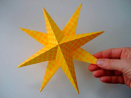 как сделать большую звезду из бумаги 8