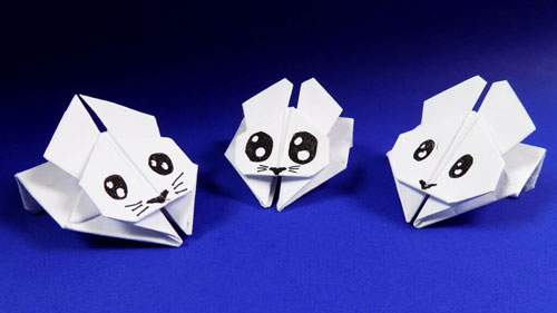 Оригами из бумаги кролик