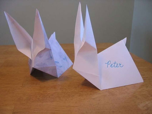 оригами кролик из бумаги для детей 14