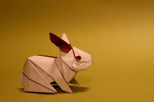 Оригами из бумаги кролик 3