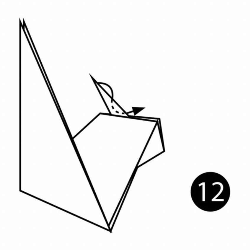 оригами кролик из бумаги понятные схемы 7