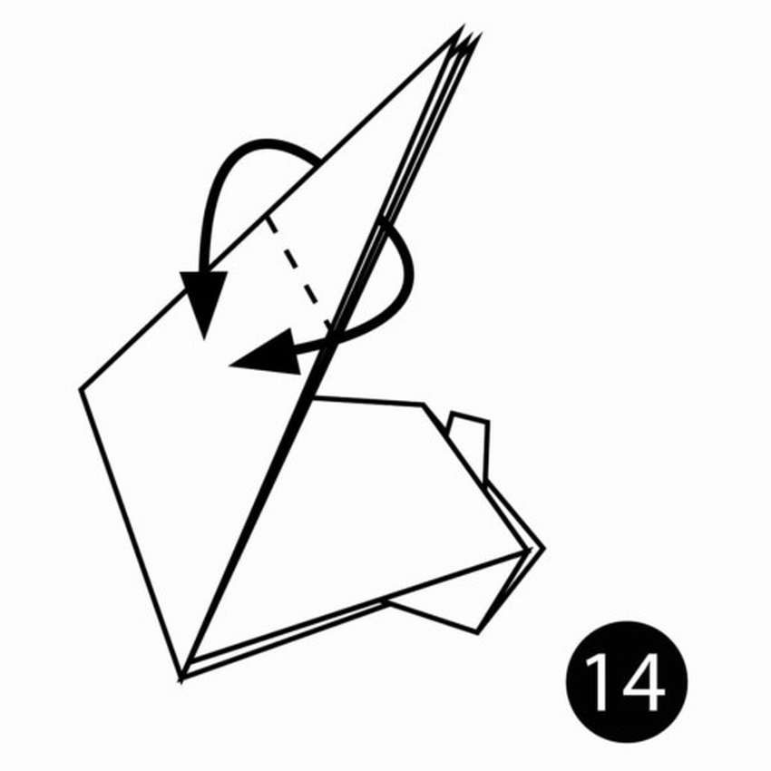 оригами кролик из бумаги понятные схемы 9
