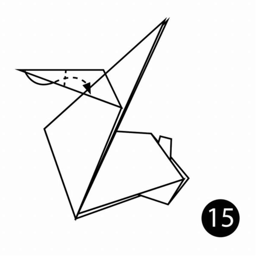 оригами кролик из бумаги понятные схемы 10