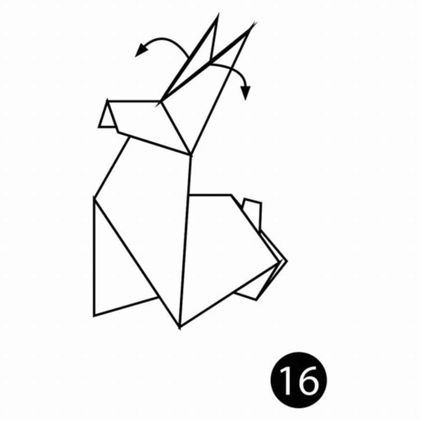 оригами кролик из бумаги понятные схемы 11
