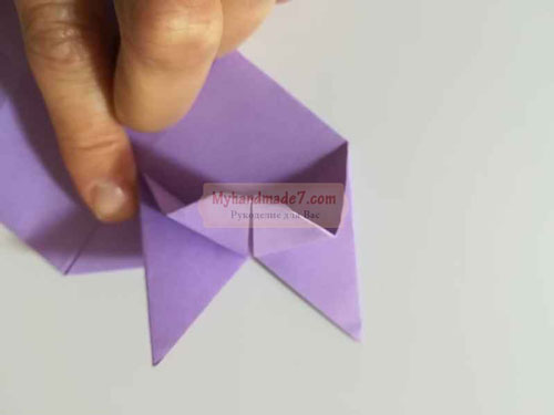 оригами кролик из бумаги легко и просто 9