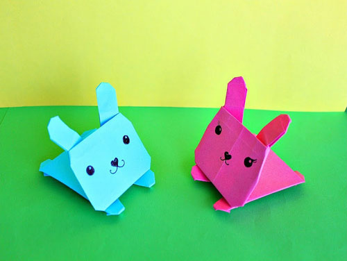 как сделать кролика из бумаги оригами 6