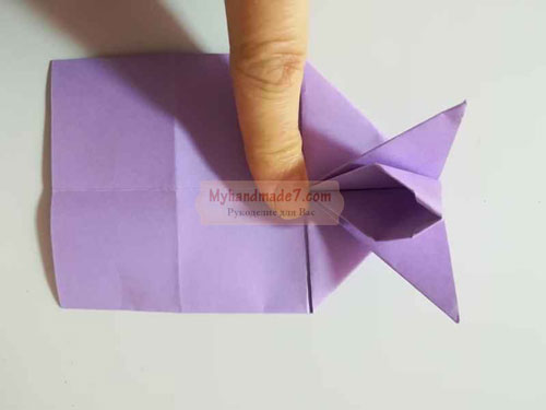 оригами кролик из бумаги легко и просто 10