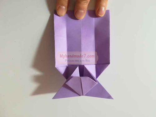 оригами кролик из бумаги легко и просто поэтапно 3