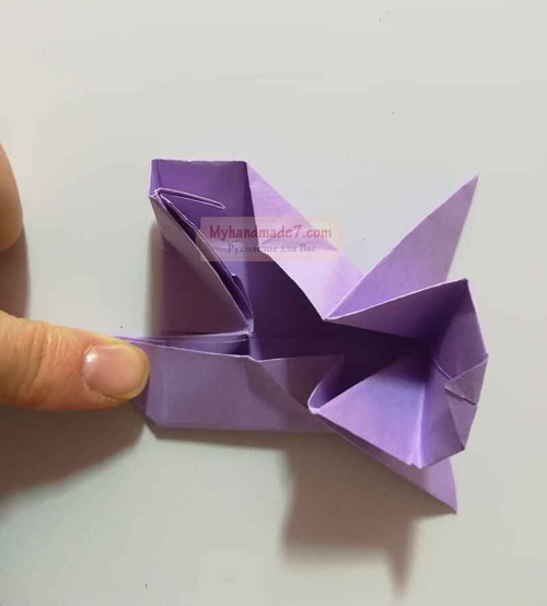 оригами кролик из бумаги легко и просто поэтапно 6