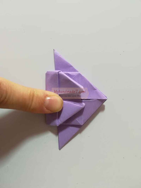 оригами кролик из бумаги легко и просто поэтапно 9