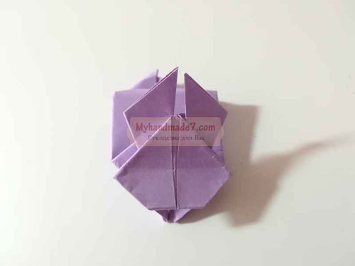 оригами кролик из бумаги легко и просто поэтапно для детей 2
