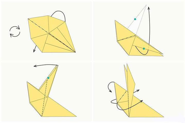 как сделать кролика из бумаги оригами а4 для детей 2