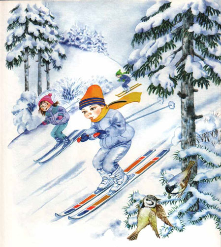Загадки про лыжи для детей 2-3 лет