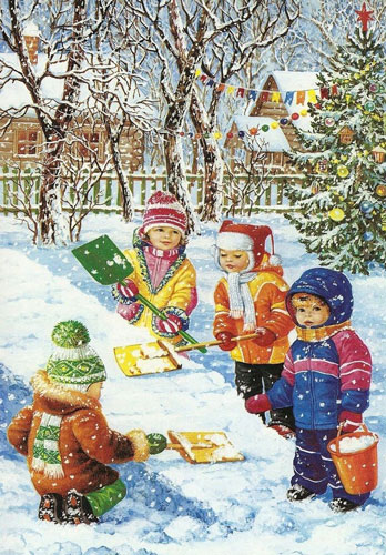 Смешные стихи про зиму для детей 3-4 лет
