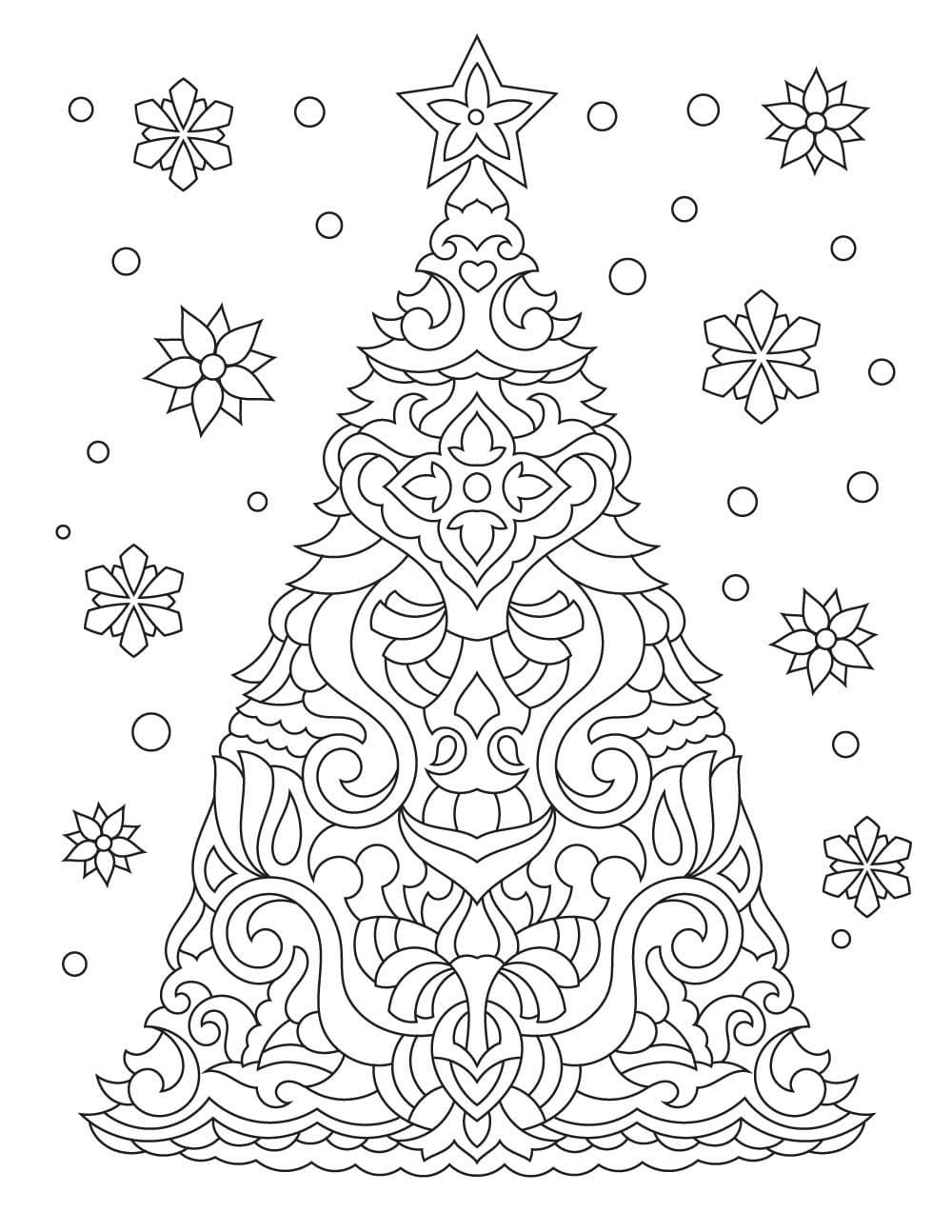 Раскраска новогодняя елка картинки