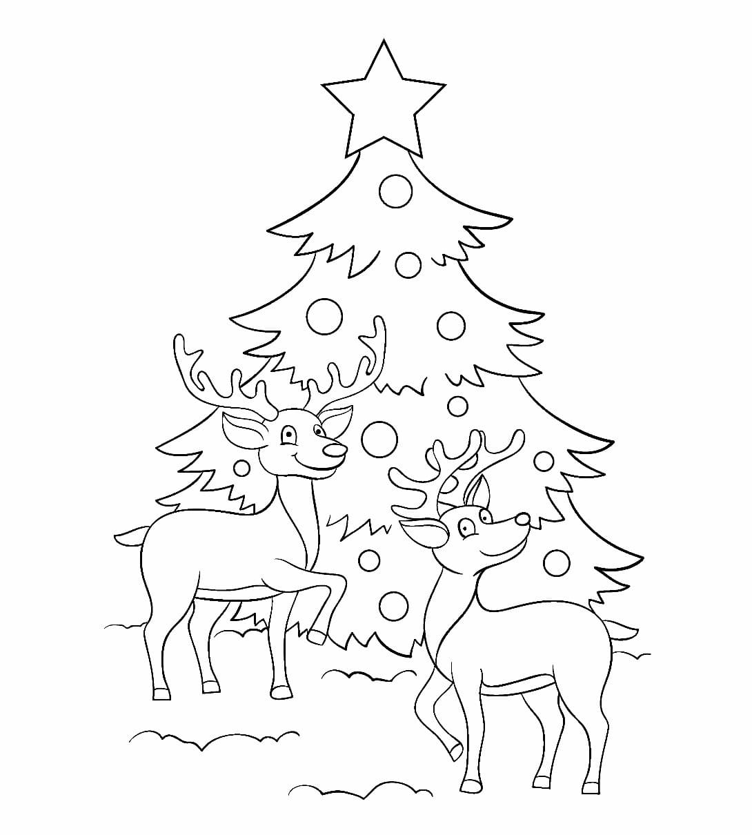 раскраска новогодняя елка картинки для детского сада 8