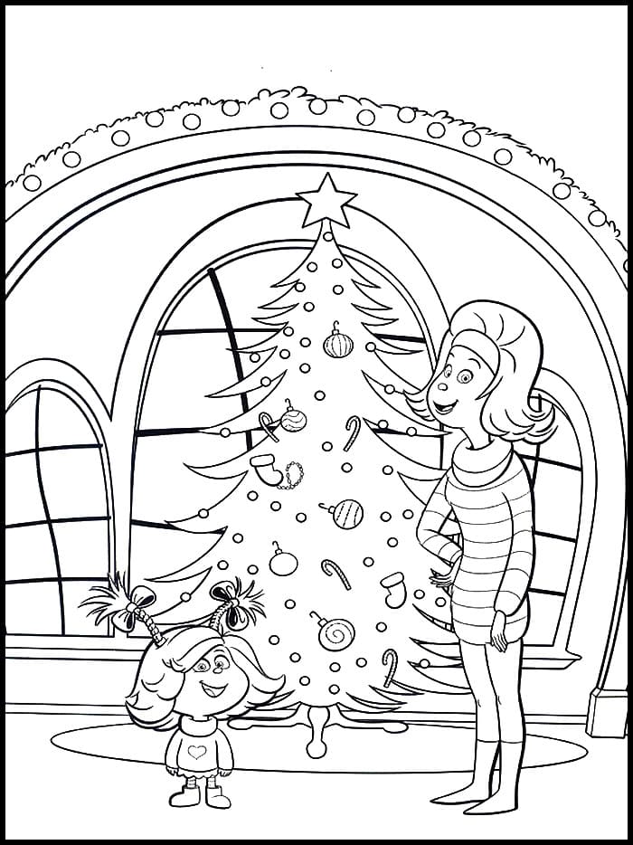 Раскраска новогодняя елка картинки 8