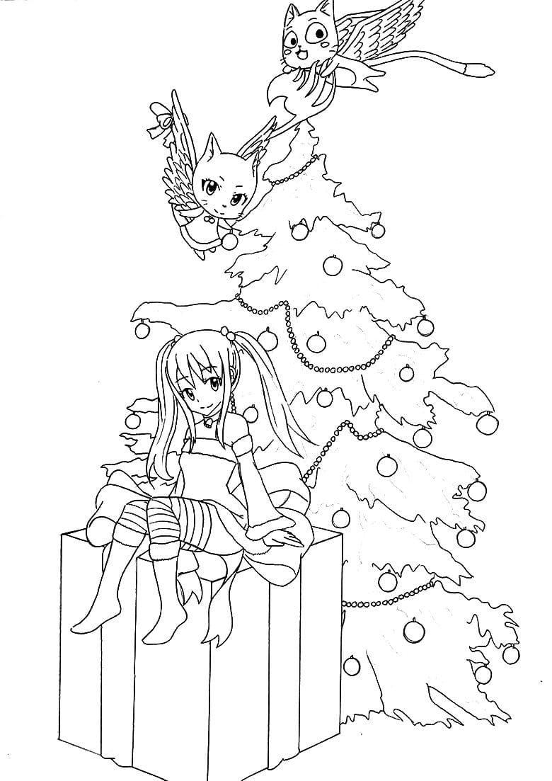 Раскраска новогодняя елка картинки для детей 8