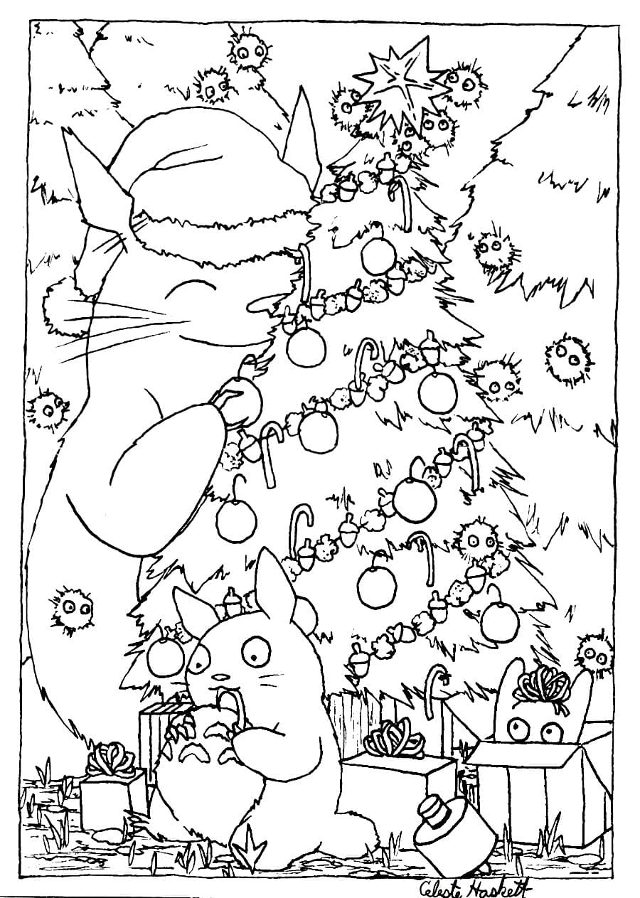 Раскраска новогодняя елка картинки для детей 6