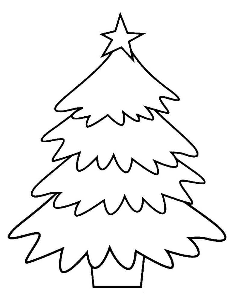 Раскраска новогодняя елка картинки для детей 10