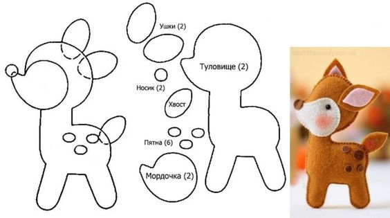 схемы мягких игрушек из фетра своими руками 3