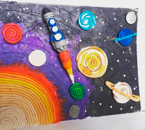 поделки ко дню космонавтики для детского сада из бумаги 9