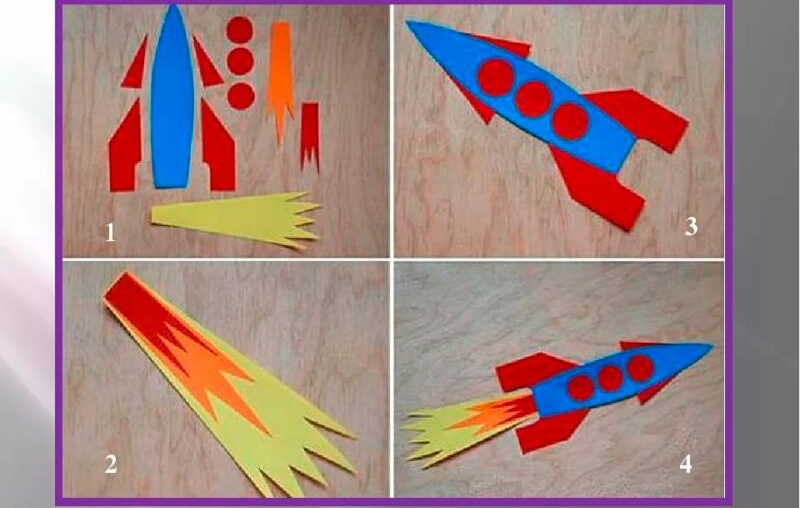 Ракета из картона своими руками для детей 2