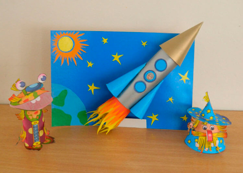 Ракета из бумаги своими руками для детей 5