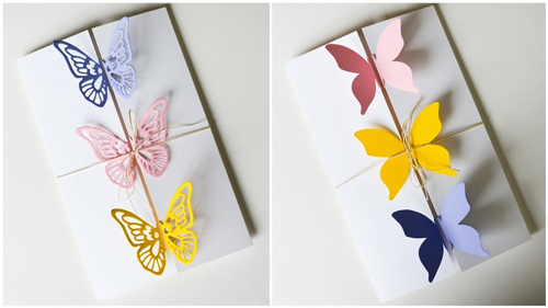 объемная открытка своими руками на 8 марта с бабочкой на цветах 3