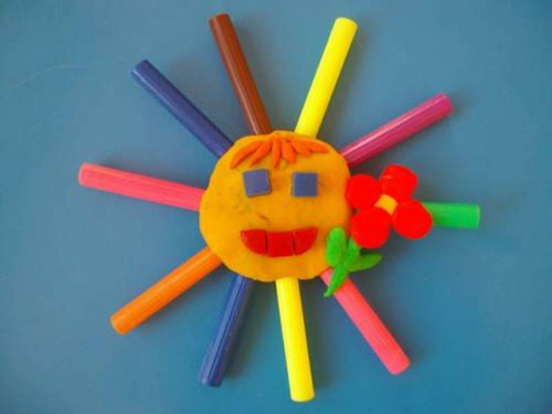 поделка солнце своими руками для детского.сада из пластилина 41