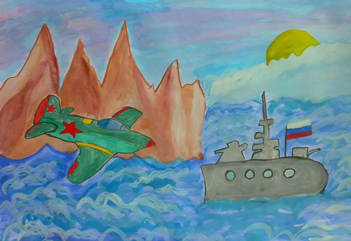 детские рисунки на тему 23 февраля день защитника отечества 2
