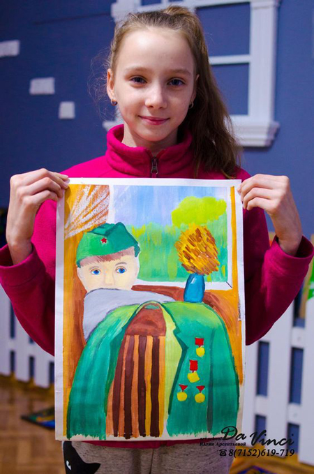 рисунок на тему 23 февраля для детей в садик красками 9
