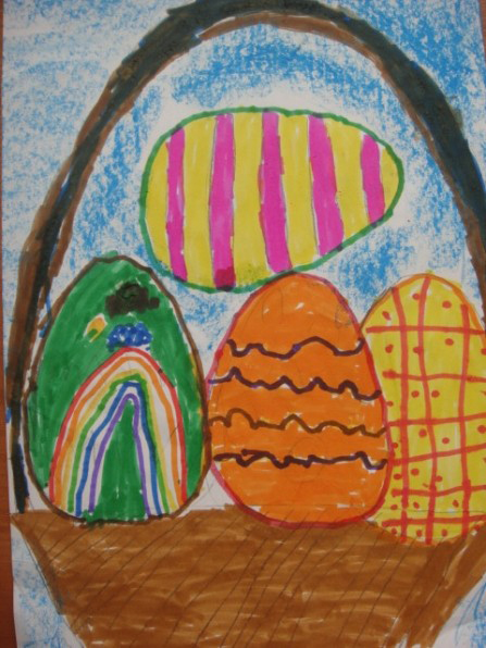 Рисунок на тему Пасхи для детей 7