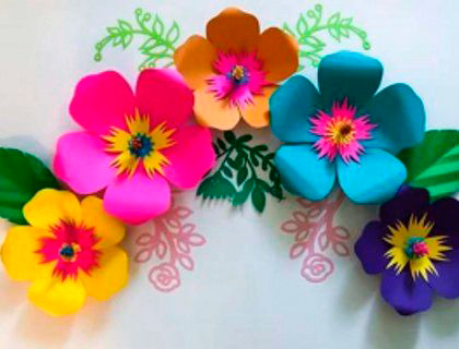 весенние цветы из цветной бумаги своими руками пошаговая инструкция 3