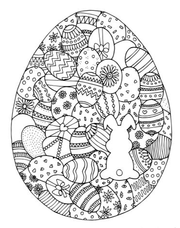 как нарисовать пасхальное яйцо раскраска для детей из бумаги 2