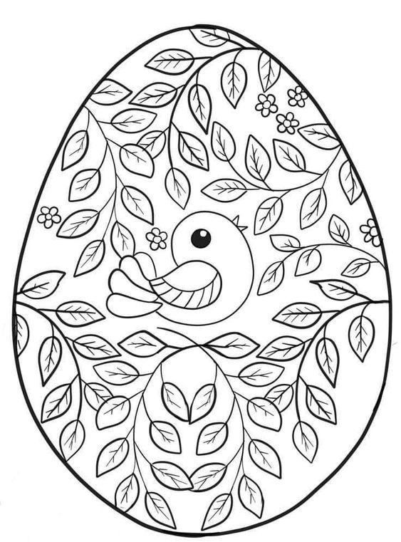 как нарисовать пасхальное яйцо раскраска для детей 2