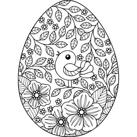 как нарисовать пасхальное яйцо раскраска карандашом 5