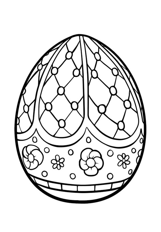 как нарисовать пасхальное яйцо раскраска для детей из бумаги 3