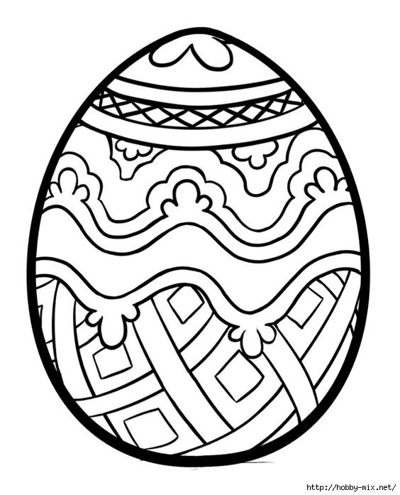 как нарисовать пасхальное яйцо раскраска для детей из бумаги 9