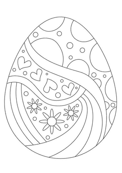 как нарисовать пасхальное яйцо раскраска карандашом 3