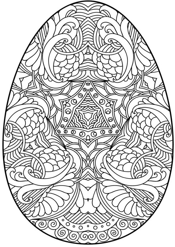 как нарисовать пасхальное яйцо раскраска карандашом 7