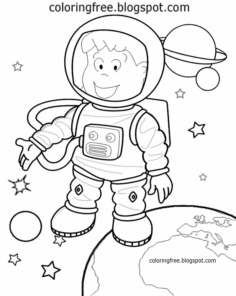 раскраска космонавт для детей дошкольного возраста поэтапно 5