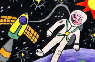 Как нарисовать космонавта для детей 11