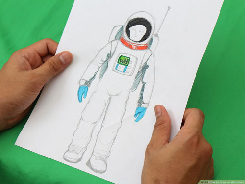 как нарисовать космонавта для детей поэтапно 4