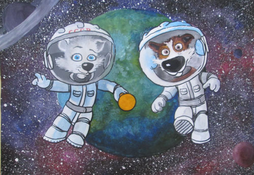 как нарисовать космонавта для детей легко и быстро 4