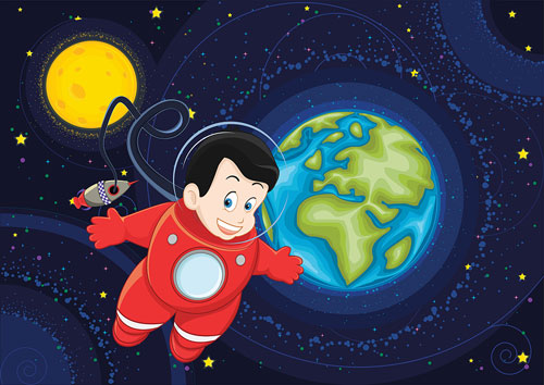 как нарисовать космонавта для детей легко и быстро 5